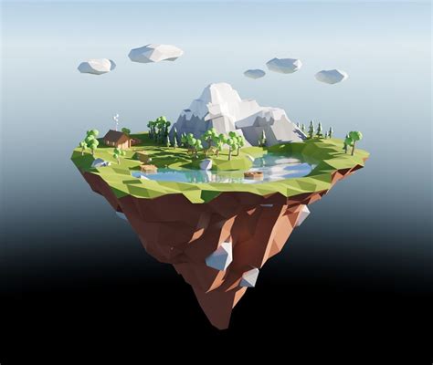 Low Poly Island 3d Asset Realtime Cgtrader