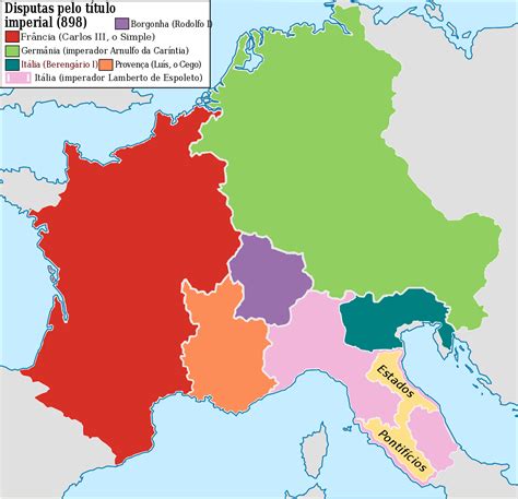 Division Of The Carolingian Empire In 898 Illustration World
