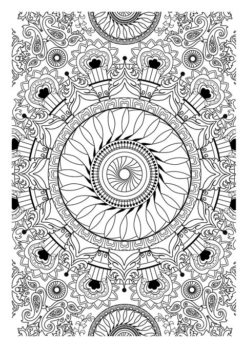 Mandala Complexe Vegetal Mandalas Coloriages Difficiles Pour Adultes