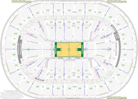 Boston Td Garden Seating Map Boston Celtics Nba Basketball Court