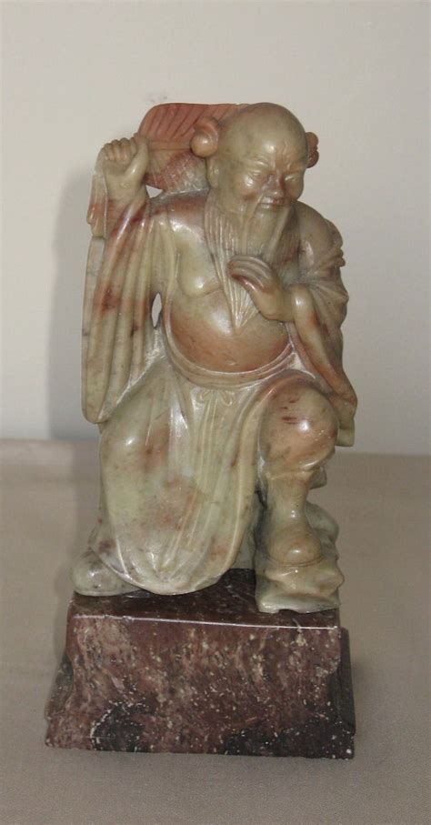 Chinese Carved Soapstone Seated Figure From Dynastycollections On Ruby Lane