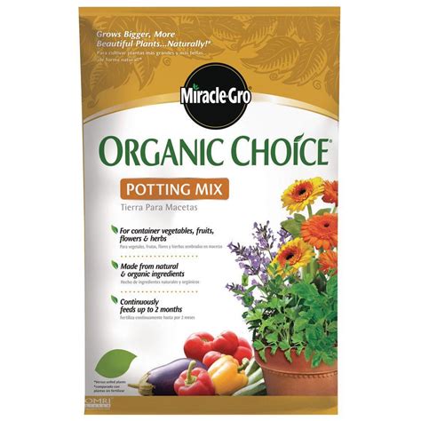 What to mix with miracle gro garden soil. Miracle-Gro Organic Choice 32 Qt. Potting Mix-72983510 ...