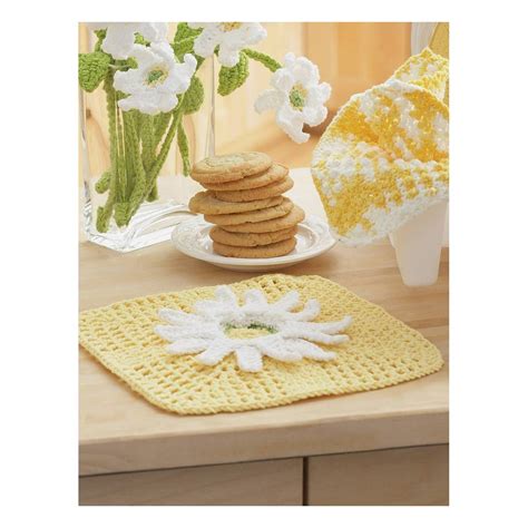 Free Pattern Lily Sugar N Cream Fancy Dishcloth Hobbycraft