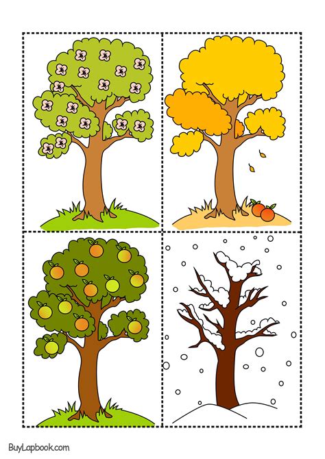 The Four Seasons Of The Apple Tree Printables Buylapbook