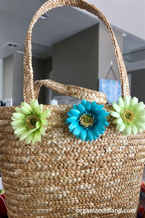 Diy Straw Tote Bag Quick Craft Idea Organized Island