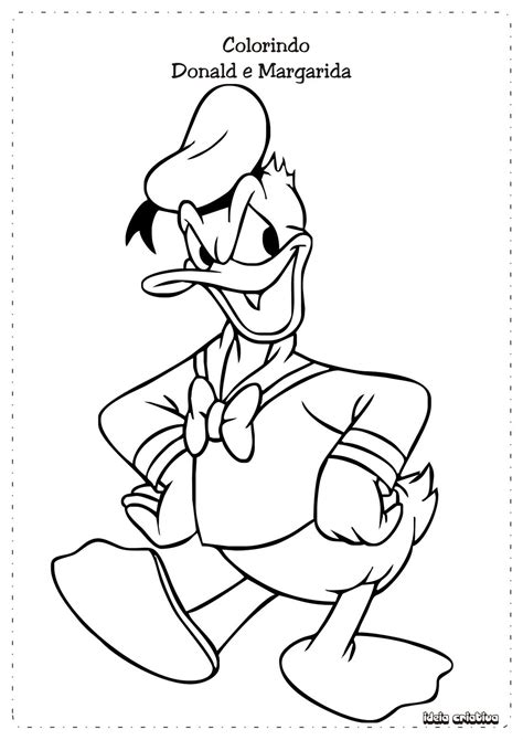 Pato Donald Para Colorir E Imprimir Muito F Cil Colorir E Pintar