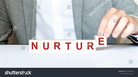 Man Made Word Nurture Wood Blocks Stock Photo 1792555042 Shutterstock
