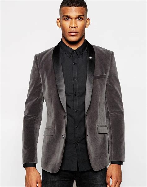 Image Result For Grey Velvet Suit Jacket Velvet Jacket Men Velvet
