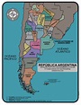 Mapa de la República Argentina con nombres de provincias y capitales ...