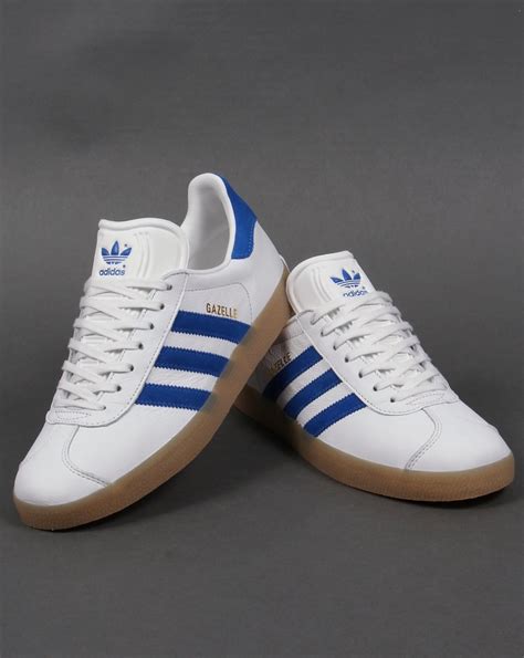 Adidas Gazelle Leather Trainer White Royal Originals Mens