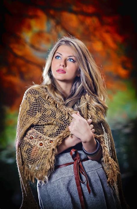 Beautiful Woman In The Forest Stock Image Image Of Glamour Gorgeous