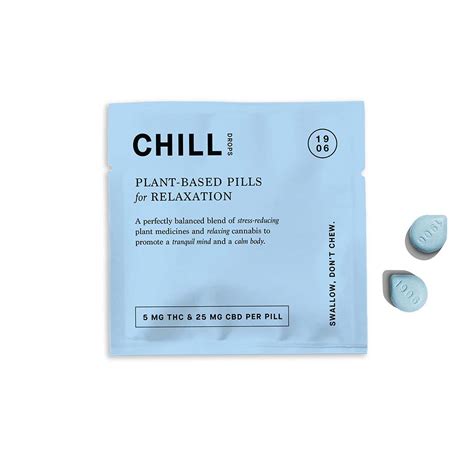 Chill Drops 2pk Pouch 10mg Thc50mg Cbd 1906 Swallowable Pill