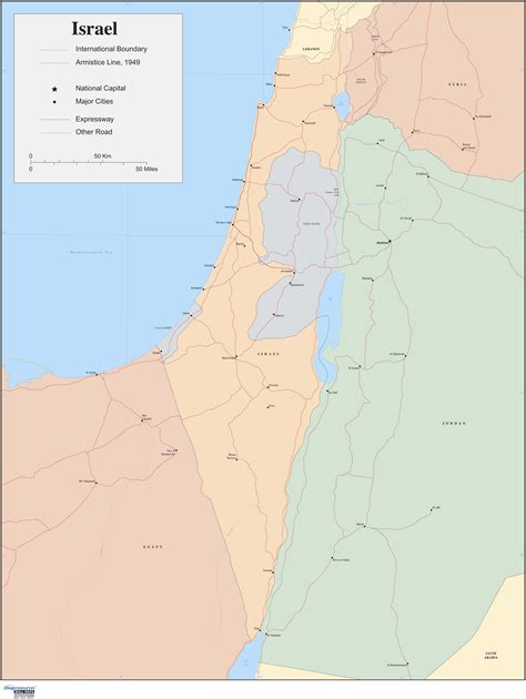 Israel Wall Map By Map Resources