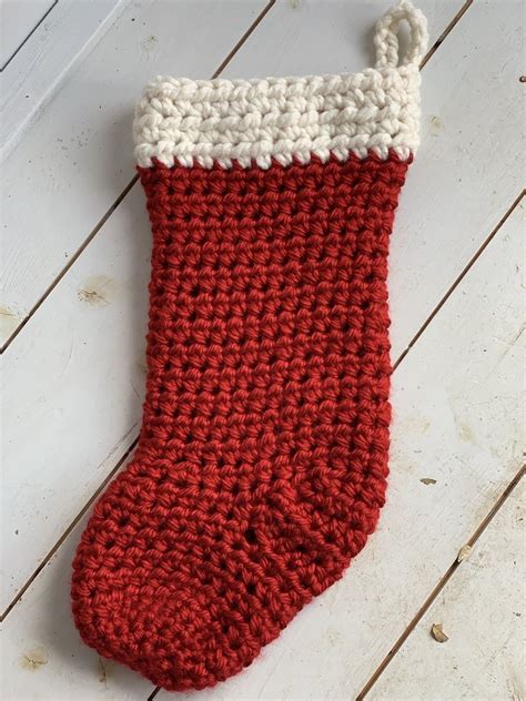 quick crochet christmas stocking easy pattern off the hook for you