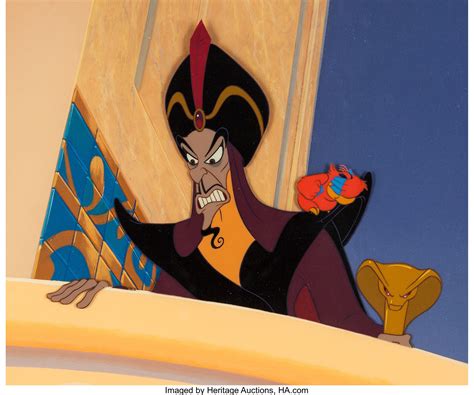 Aladdin Jafar And Iago Presentation Cel And Master Background Walt Disney 1992 Disney Paris