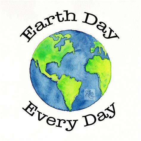 Earth Day Giclée Print Watercolor Print Celebrating Our Etsy Earth