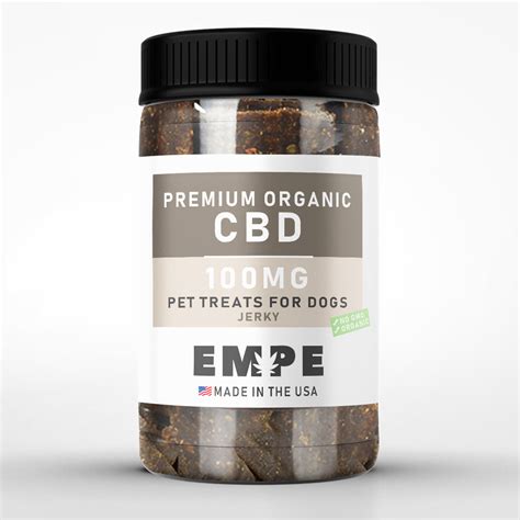 These products are not intended to diagnose, treat, cure or prevent any disease. Organic CBD for Pets - CBD Treats Jerky 100MG | EMPE-USA