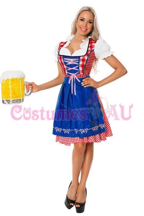 Ladies Oktoberfest Beer Maid Wench German Bavarian Heidi Fancy Dress