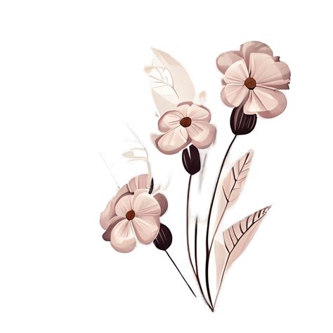 Beautiful Beige Flowers · Creative Fabrica