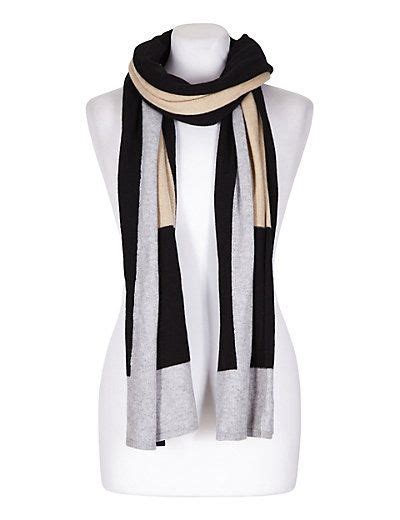 Pure Cashmere Colour Block Scarf Mands Collection Mands Color Block