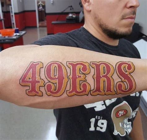 50 San Francisco 49ers Tattoos For Men Football Design Ideas 49ers