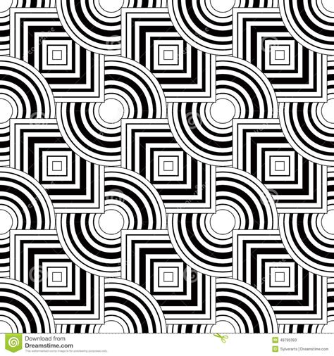 Seamless Geometric Pattern Simple Vector Black And White Stripe