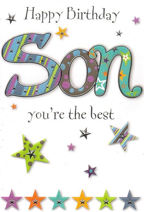 Open Son Happy Birthday Card 5 X Cards To Choose From In Home