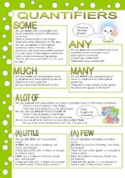 English language learners definition of quantifier. QUANTIFIERS (editable, with key) - ESL worksheet by veljaca82