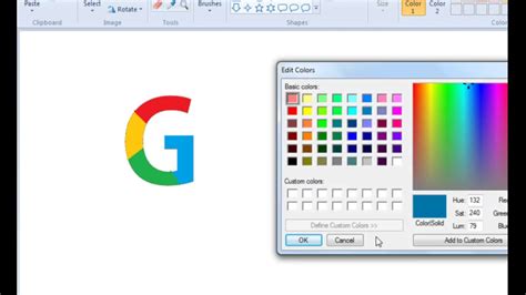 How To Draw Google Logo In Ms Paint From Scratch Youtube