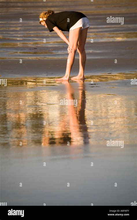 Young Woman Bending Over Resting Hi Res Stock Photography And Images