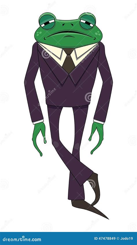 funny frog in a suit stock illustration illustration of hippie 47478849
