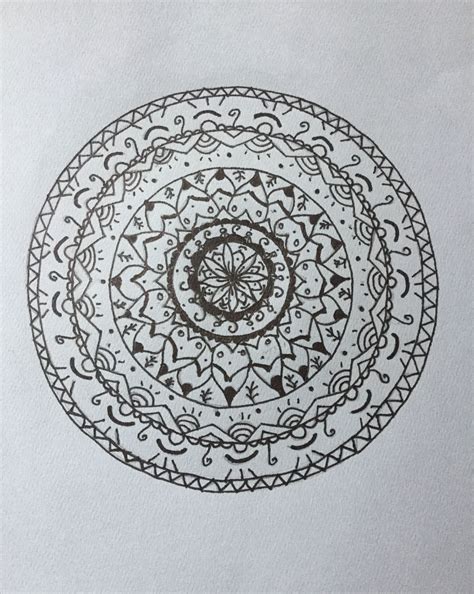 Zentangle patterns for beginners | step by step easy zentangle art hi. How to make a mandala Step Three