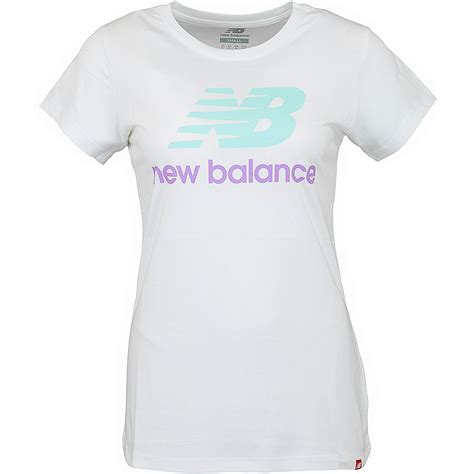 New Balance Damen T Shirt Essentials Stacked Logo Weiß Hier Bestellen