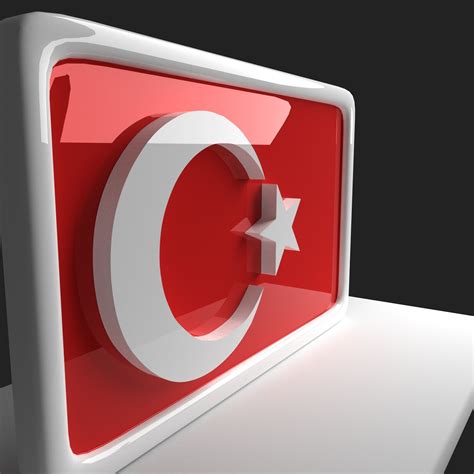 Flag Of Turkey Turkish Flag 3d Model Cgtrader