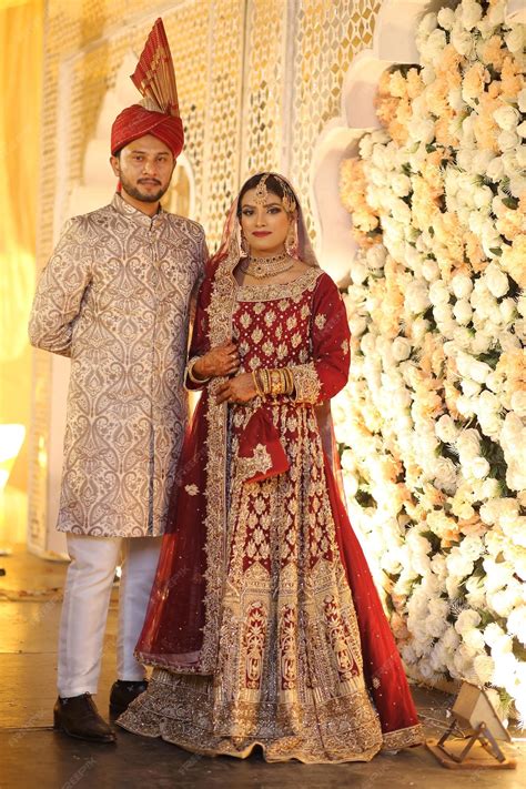 Premium Photo Pakistani Wedding Couple Asian Bridal Dresses Or Indian