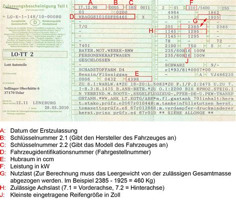 Hast du ein gutachten deines wohnmobilherstellers, der eine erhöhung auf z.b. Hilfe zum Fahrzeugschein | Lott Autoteile