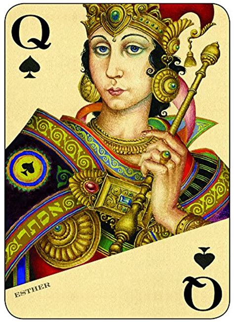 Playingcardstop1000 Heroes Of Ancient Israel The Playing Card Art Of Arthur Szyk Queen Of