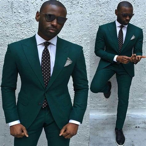 Latest Coat Pant Designs 2017 Groom Suit Dark Green Tuxedos Mens Suit