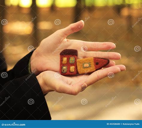Houses In Hands Stock Photo Image Of Handmade Construction 45358688