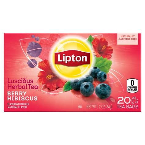 Lipton Lipton Herbal Tea Bags Berry Hibiscus Shop Tea At H E B