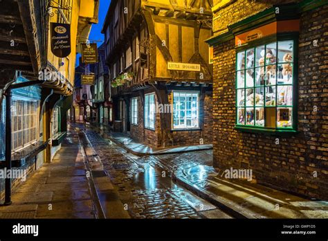 The Historic 14th Century Shambles At Night City Of York North