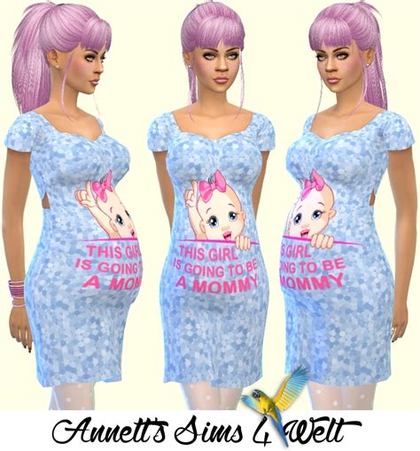 Sims 4 Ccs The Best Maternity Dress By Annett85