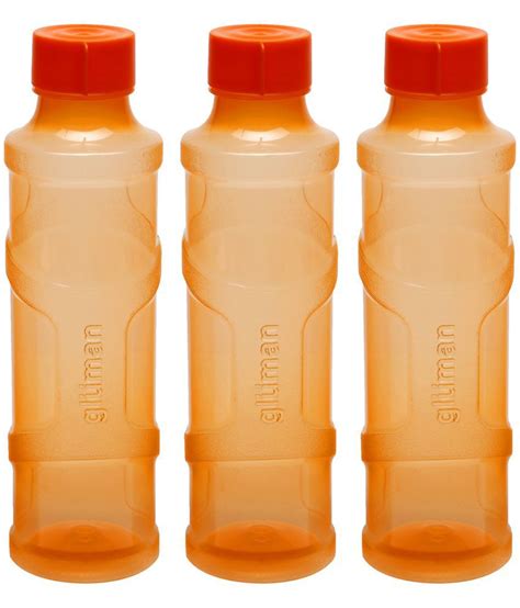 Gluman Orange Water Bottle Pack Of 3 Buy Online At Best Price In