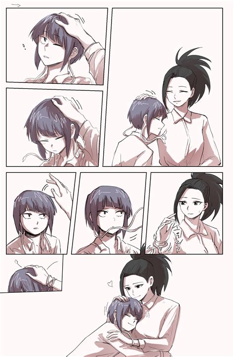 Jirou Kyouka Yaoyorozu Momo Shoujo Ai Сёдзе Аи Boku No Hero