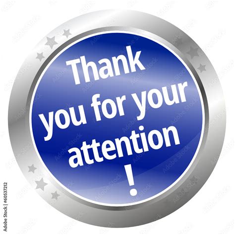 Thank You For Your Attention Stock Vector Adobe Stock