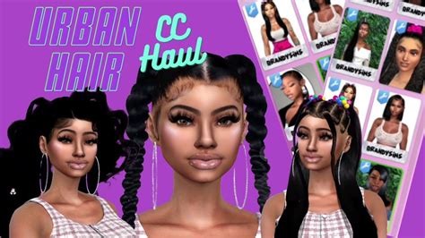 Sims 4 Urban Hair Cc Haul Youtube