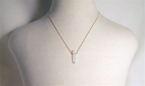 Items Similar To Single Crystal Gold On Etsy Simple Crystal Necklace