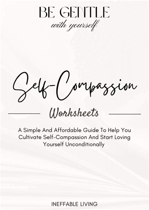 Self Compassion Worksheets 1