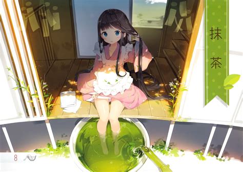 419483 Flowers Anime Girls Artwork Field Anime Smiling Sun Dress