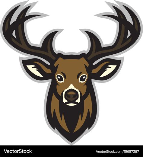 Deer Head Mascot Royalty Free Vector Image Vectorstock